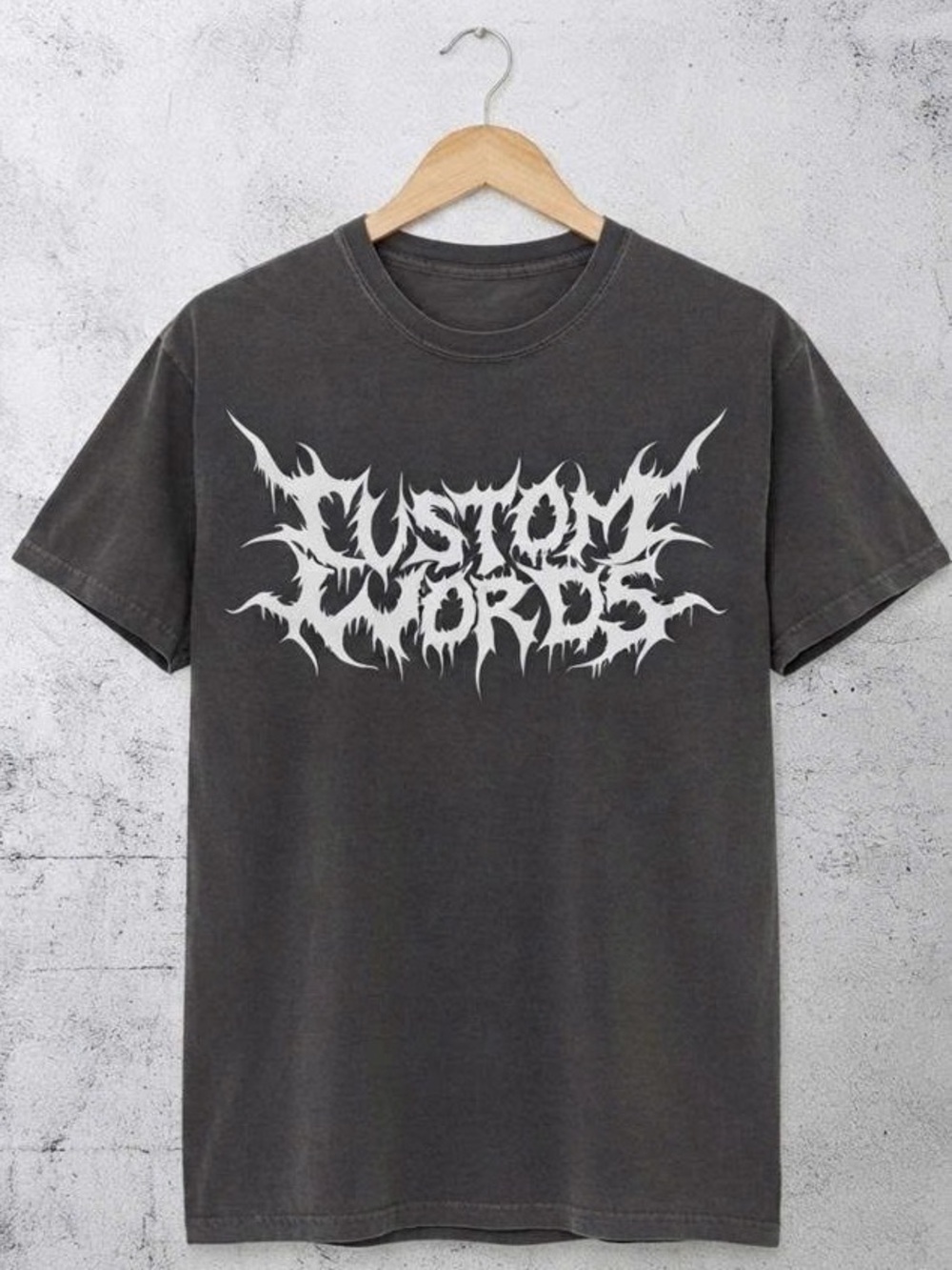 Words Men’s Graphic T-Shirt — Charcoal Gray